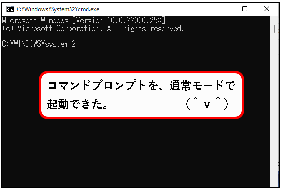 「【windows11】コマンドプロンプトを起動する方法」説明用画像43
