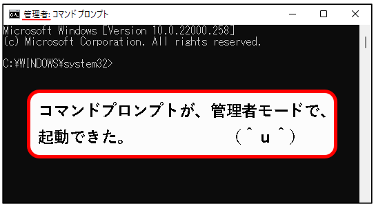 「【windows11】コマンドプロンプトを起動する方法」説明用画像92