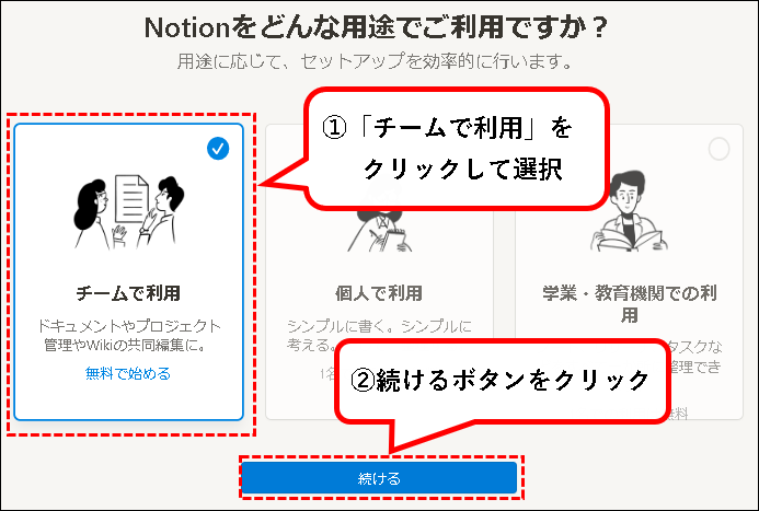 「【お試し無料】Notionをチーム・会社で始める方法（プラスプラン他）」説明用画像15