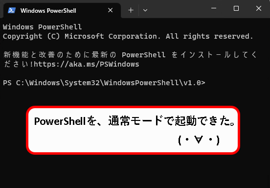 「【windows11】PowerShellを起動する方法」説明用画像47