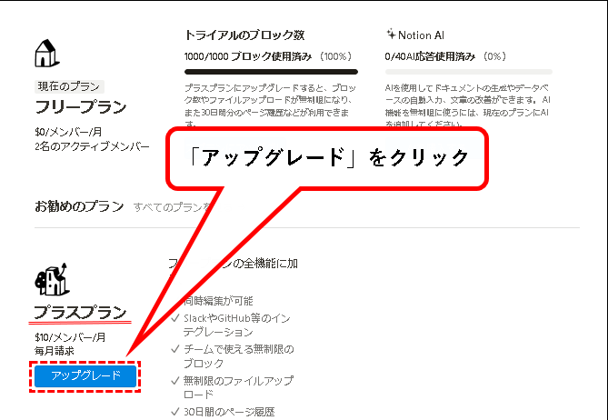 「【お試し無料】Notionをチーム・会社で始める方法（プラスプラン他）」説明用画像79