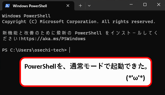 「【windows11】PowerShellを起動する方法」説明用画像15