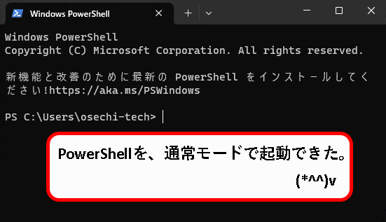 「【windows11】PowerShellを起動する方法」説明用画像8