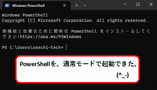 「【windows11】PowerShellを起動する方法」説明用画像13